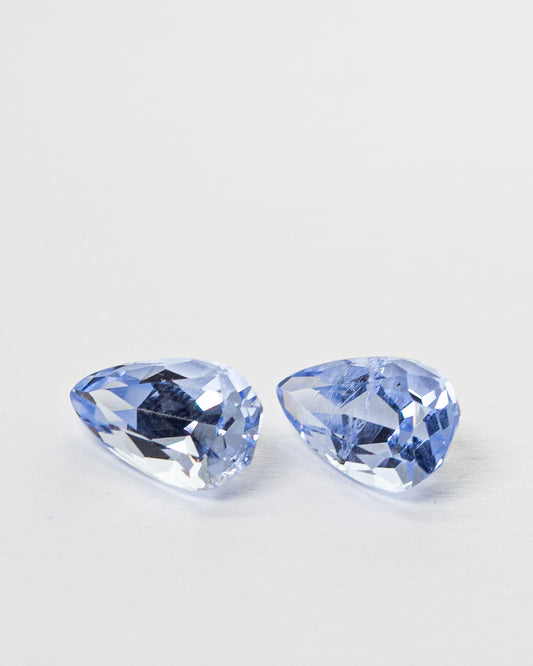 Пара аквамаринов в огранке «груша»