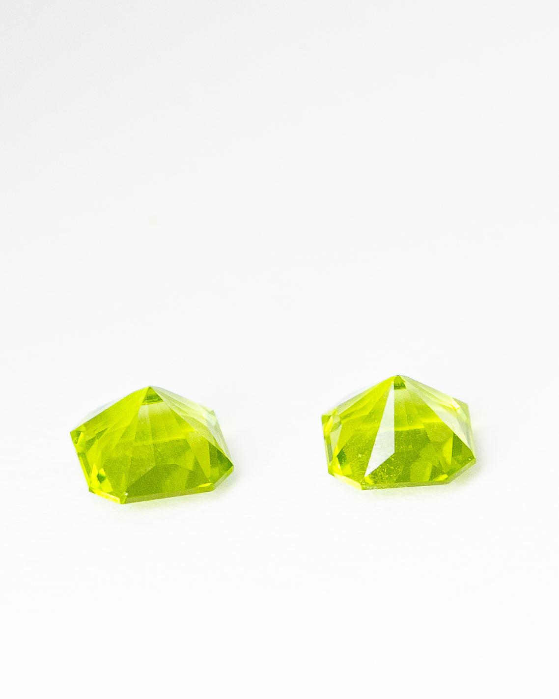 Peridots Pair in Assher Cut 3.5ct