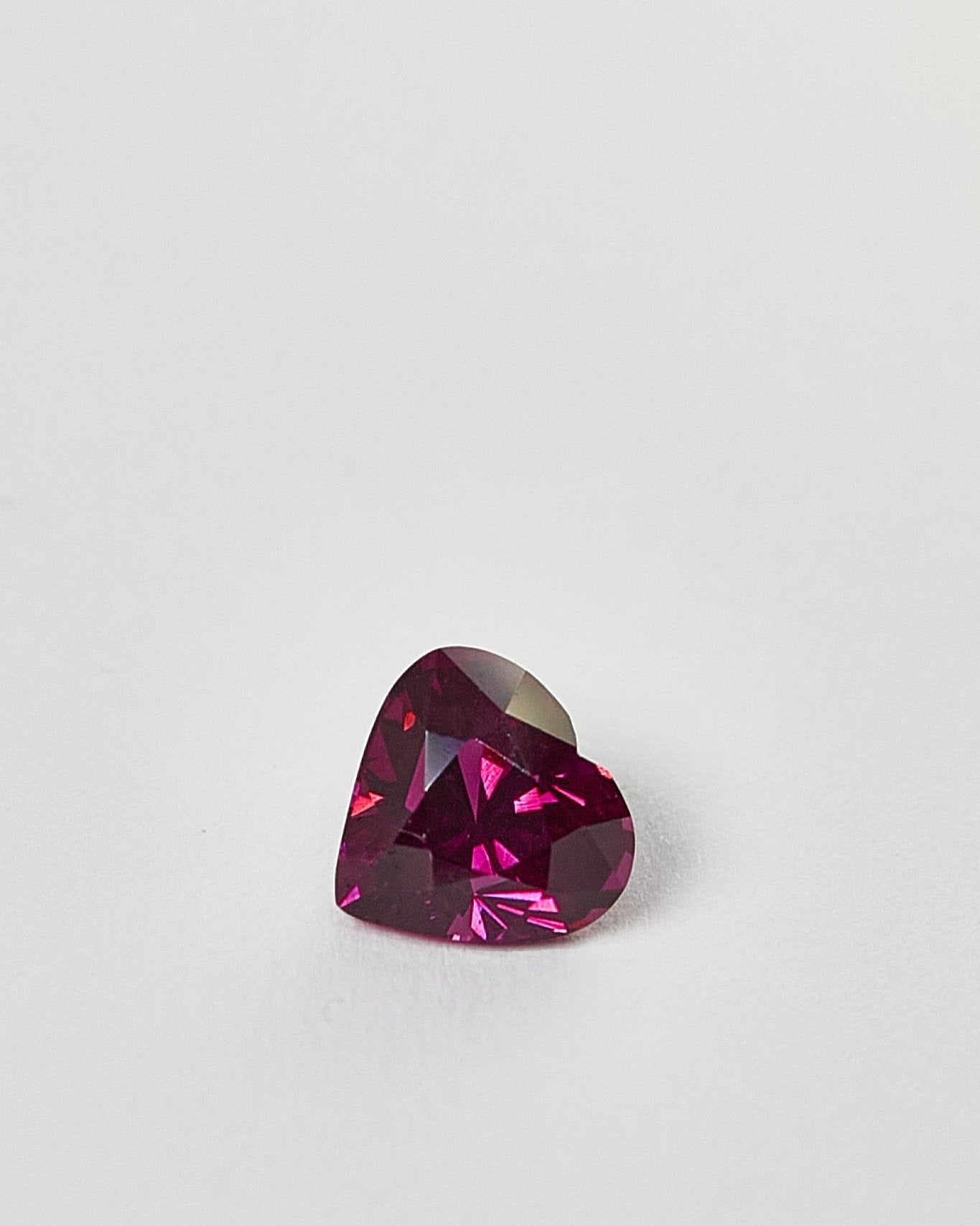 Red Garnet in a Heart Cut