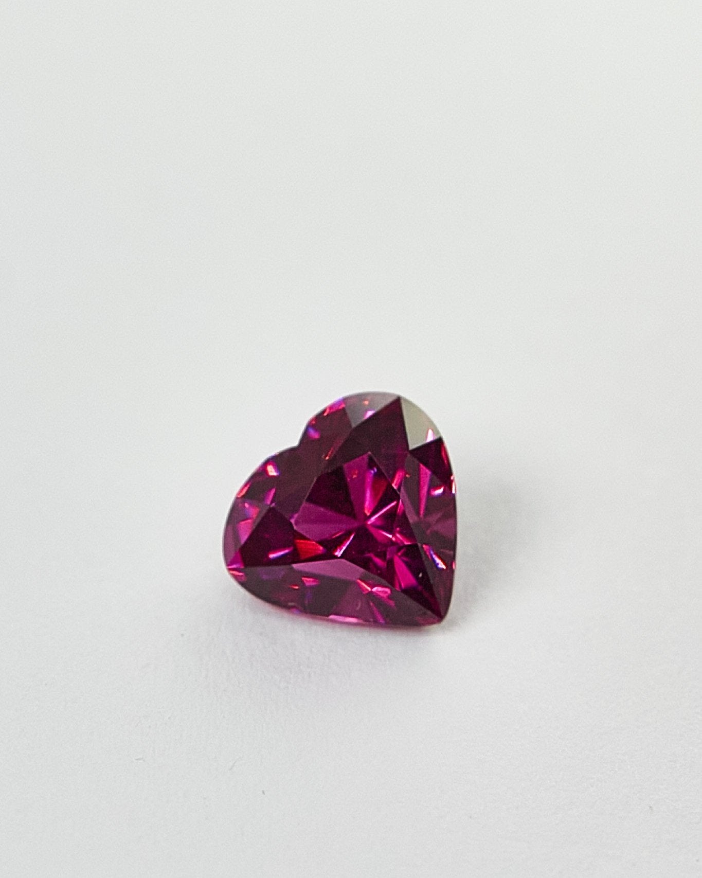 Red Garnet in a Heart Cut