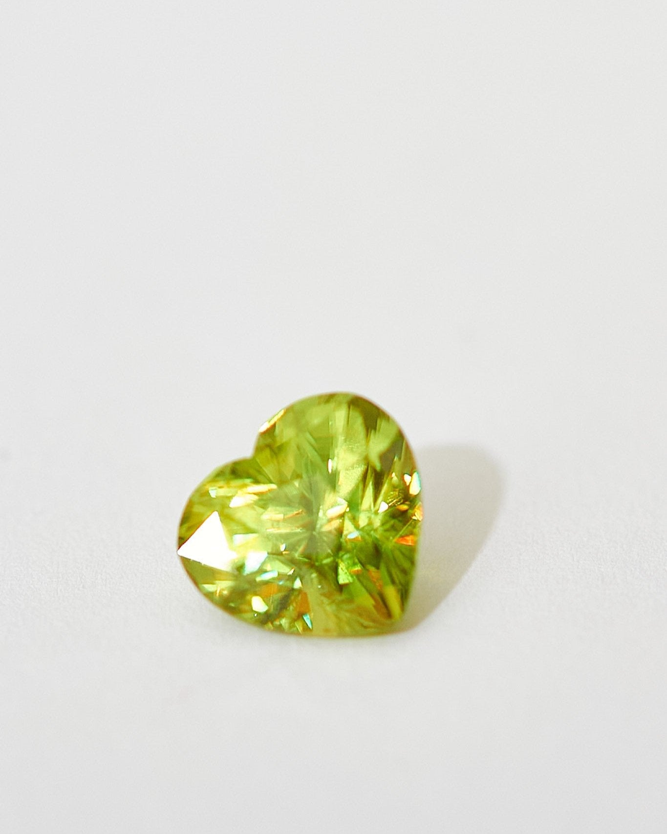 Heart Cut Apple Green Sphene 4.13ct