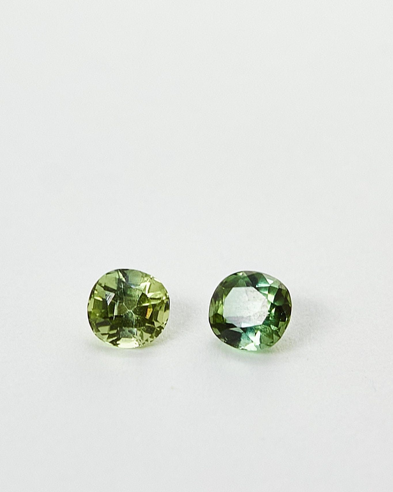 Pair of Reverse Green Tourmalines